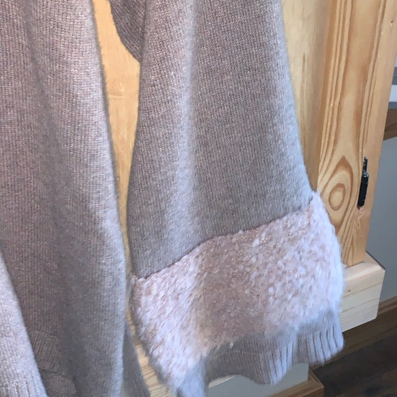 Leo & Sage wool blend cowl neck bell sleeve oversized slouchy sweater size L - Picture 3 of 4